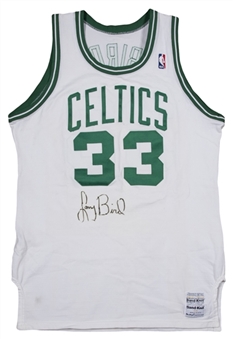 1986-87 Larry Bird Game Used and Signed Boston Celtics Home Jersey (Bird LOA & Beckett) 